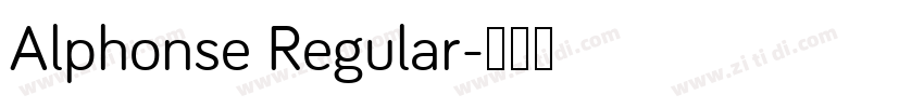 Alphonse Regular字体转换